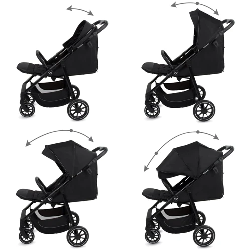Прогулянкова коляска Kidwell ENZO Black (Hnrt_4910): Тип коляски Прогулочная