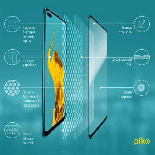 Аксессуар для смартфона Piko Tempered Glass Full Glue Black for Realme X3: Тип защитное стекло