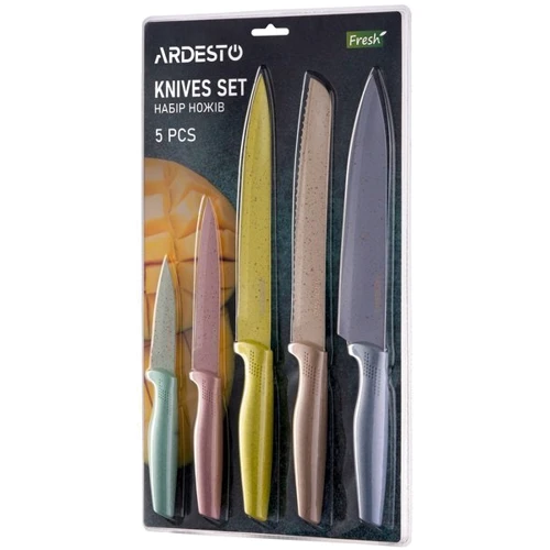 Набор кухонных ножей Ardesto Fresh 5 предметов (AR2105FR): Количество предметов 5