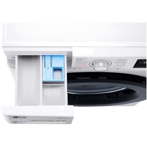Стиральная машина LG F4J5TS6W: Загрузка белья (стирка), кг 8