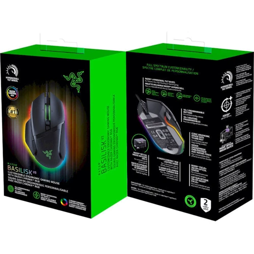 Мышь Razer Basilisk V3 USB Black (RZ01-04000100-R3M1): Количество кнопок 11