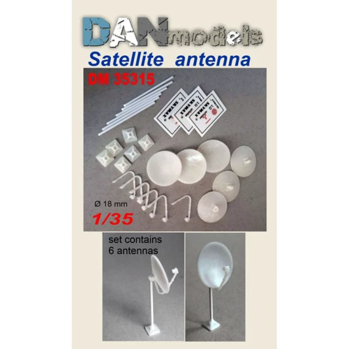 Аксессуары для диорамы DAN models Спутниковая антенна 6 шт. DAN35315