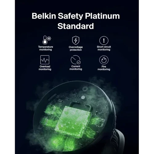 Зарядное устройство Belkin Wireless Charger BoostCharge Pro 3-in-1 Magnetic Stand with Qi2 Black (WIZ023TTBK)
