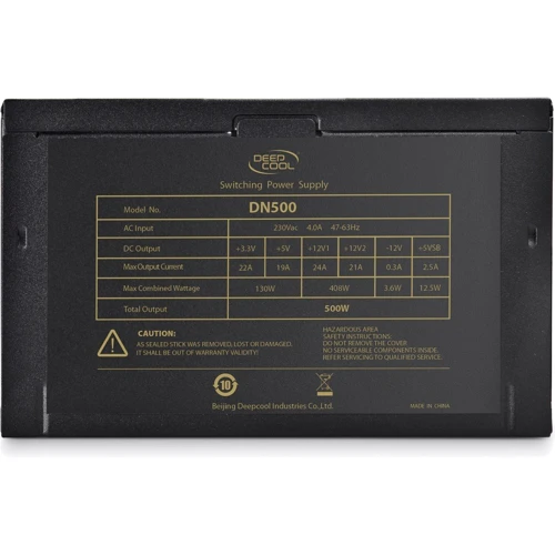 Блок питания DeepCool Nova DN500: Коннекторы Питание материнской платы - 20+4 pin / Питание процессора - 4+4 pin / PATA (Molex) - 3 шт. / SATA -