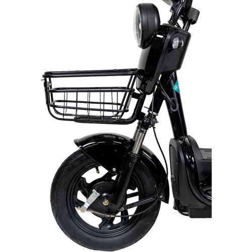 Электроскутер Atlas Elegant 500W Black: Особенности С сиденьем, С рулем, С педалями, Двухместный, С большими колесами, С большим запасом хода