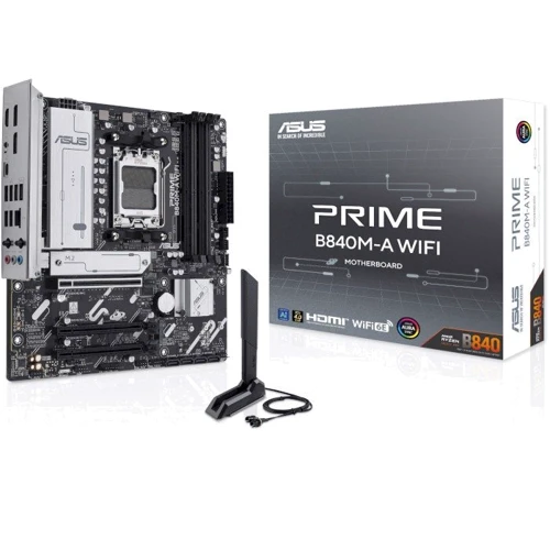 ASUS PRIME B840M-A WIFI: Оперативная память 4xDDR5 7600+ МГц, до 192 ГБ