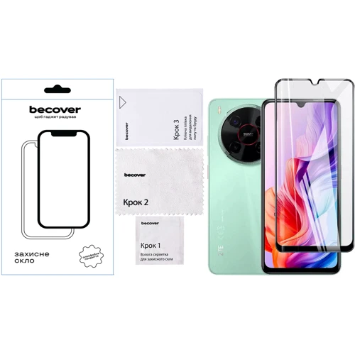 BeCover Tempered Glass Black for Nubia V70 Max (713456)