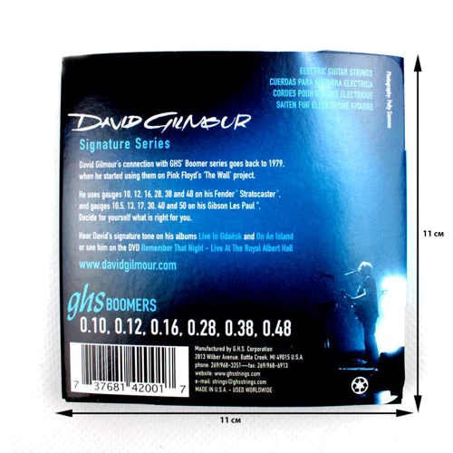Струна для гитар Набор струн для электрогитары GHS Strings Boomers David Gilmour Blue Signature: Тип Комплект струн