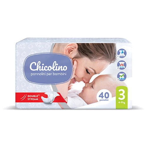 Chicolino підгузники дитячі 3 (4-9кг) 40шт MEDIUM