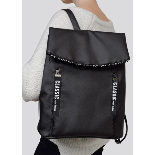 Женский рюкзак Sambag Rene 0ZT черный (27108001e): Фактура Гладкая, Матовая