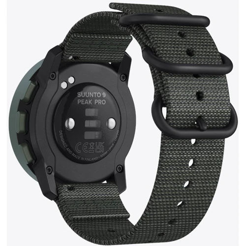 Смарт-годинник Suunto 9 Peak Pro Forest Green (SS050828000): Фітнес-функції Скорость движения, Альтиметр, GPS-модуль, Пульсометр, Шагомер, Подсчет калорий, Пульсоксиметр