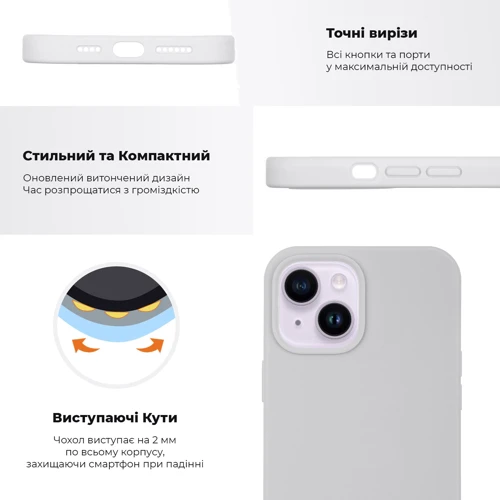 Чохол для iPhone ArmorStandard Silicone Case Apricot для iPhone 14 Plus (ARM62436): Тип чохла накладка на заднюю часть