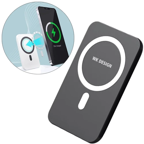 Зовнішній акумулятор WK Power Bank 5000mAh Wireless Magnet Black (WP-215): Кількість USB 1
