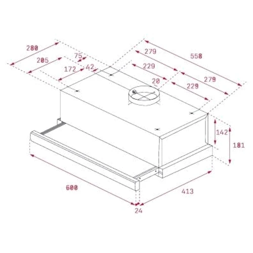 Витяжка Teka TL 6310 white (40474251): Тип монтажу Вбудований