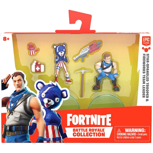 Набор игровых фигурок Fortnite – Звездно-полосатый боец и Капитан команды пиротехников: Серия Fortnite