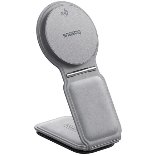 Держатель Baseus Car Holder Magnetic C02 Mega Wireless Charging 15W Gray (C40169003831-00) for Apple iPhone 16 I 15 I 14 I 13 I 12 series фото 8