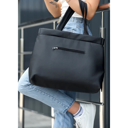 Женская сумка шоппер Sambag Shopper Tote 0RS черная (93383001): Тип ручки С двумя ручками, Короткая ручка