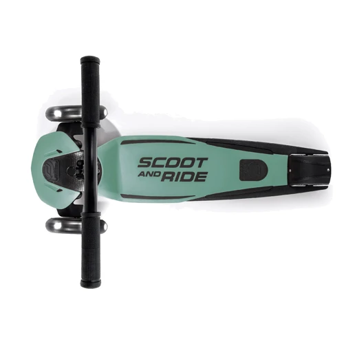 Самокат Scoot&Ride серии Highwaykick-5 со светящимися колесами серо-зеленый, 5+ до 80кг: Тип колес литые