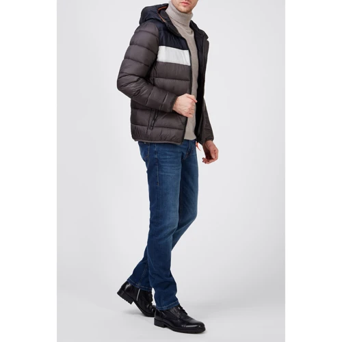 Куртка CMP Man Jacket Fix Hood Dust 30K2757-E910 52 сіра демісезонна з капюшоном: Фасон Стьобаний