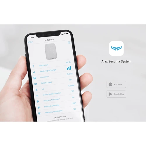 Клавіатура Ajax KeyPad Plus White фото 5