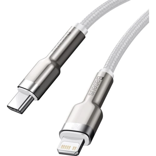 Кабель Baseus Cable USB-C to Lightning Cafule Metal PD 20W 1m White (CATLJK-A02): Довжина 1 м