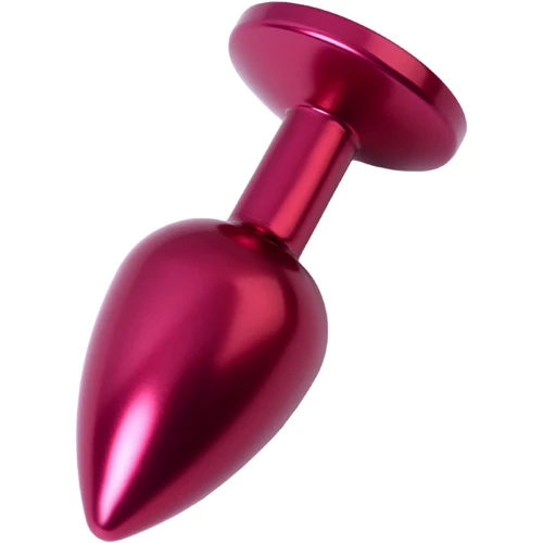 Анальная пробка с кристаллом Metal By Toyfa Burgundy Anal Plug Ruby