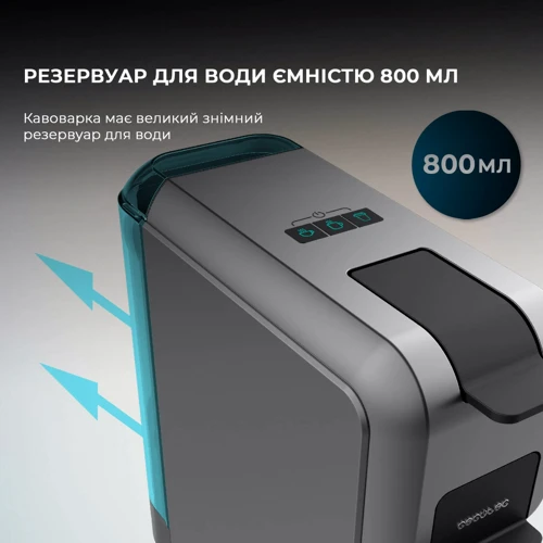Кавоварка CECOTEC FREESTYLE COMPACT BLACK (CCTC-01851): Габарити, см 11.7х26.2х26.2
