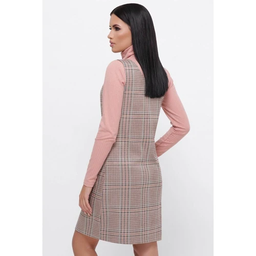 Сарафан FashionUp SRF-1798C 42 розовый повседневный до середины бедра: Состав Полиэстер, Эластан