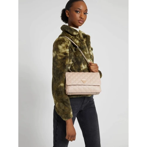 Жіноча сумка через плече Guess Cessily Converrtible Xbody Flap світло-рожева (HWEV7679210-RWO): Стать Женский