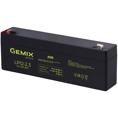 Акумуляторна батарея Gemix LP12-2.3 12V 2.3Ah AGM
