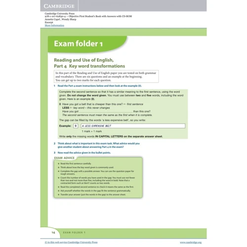 Objective First 4th Edition: Student's Book with Key with CD-ROM: Жанр Учебники и пособия