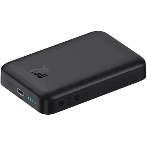 Внешний аккумулятор Baseus Power Bank 10000mAh Mini Magnetic Wireless 20W Black (PPCX070001): Особенности Компактный размер, Индикатор заряда, Поддержка MagSafe