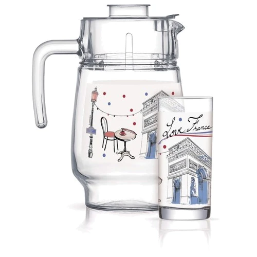 Набір для напоїв Luminarc Love France Blue 7 пр. (Q5627)