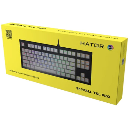 Клавиатура HATOR Skyfall TKL PRO White (HTK-656): Подключение проводное