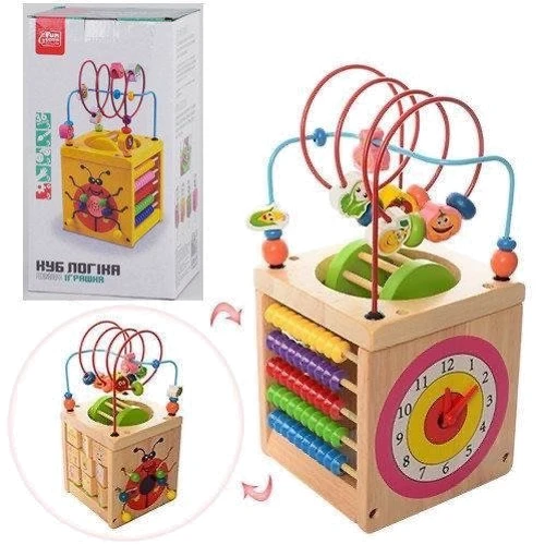 Деревянный бизи-куб 4Fun Game Club (95003)