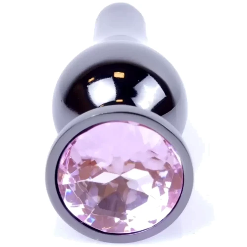 Анальная пробка с кристаллом BOSS of TOYS - Jewellery Dark Silver BUTT PLUG Rose, BS6400054