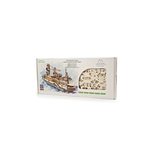 Механічний 3D пазл Ugears Науково-дослідне судно (6336919) фото 5