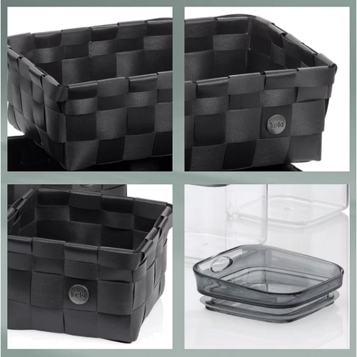 Набор корзин KELA Neo черный 3 штуки (24485)