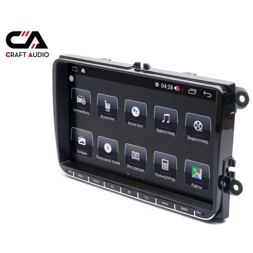 Штатна магнітола CraftAudio CA-8885 9" Skoda PQ: Дисплей 9" IPS (1024x600)
