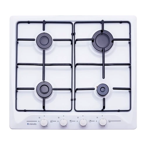 Варильна поверхня газова Minola MGM 61414 WH: Кількість конфорок 4
