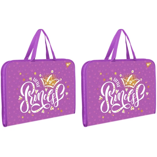 Папка-портфель YES на блискавки з тканинними ручками Little Princess (491819)