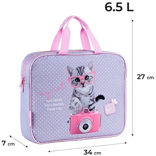 Шкільна текстильна сумка Kite A4 1 відділення 589 Studio Pets (SP24-589): Тип Портфель