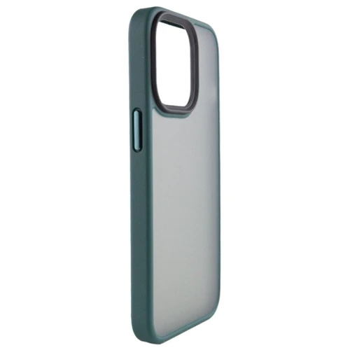 Чехол для iPhone Mobile Case TPU+PC Metal Buttons Green for iPhone 15 Pro Max: Цвет зеленый