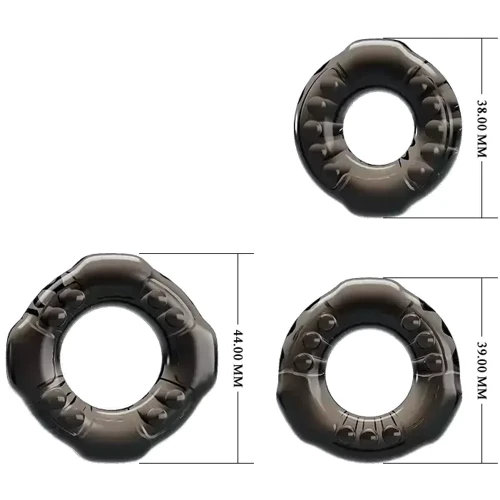 Набор из 3-х эрекционных колец COCK THREE RINGS, BI-210263