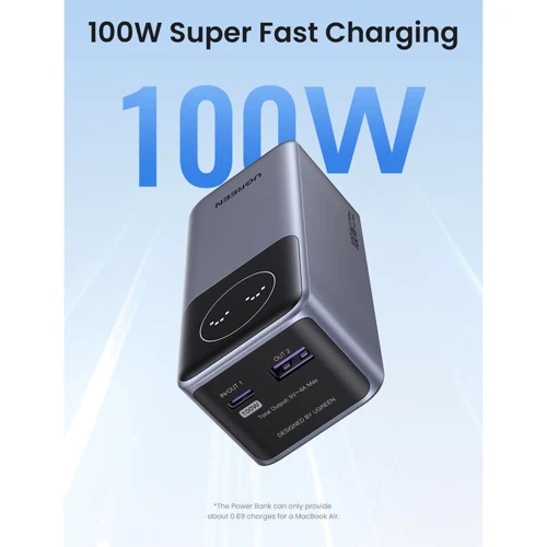 Внешний аккумулятор Ugreen Power Bank 12000mAh 100W Grey (PB724)