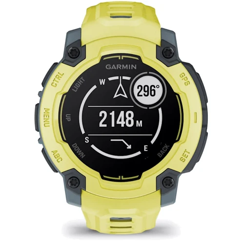 Смарт-годинник Garmin Instinct E 45mm Electric Lime with Electric Lime Band (010-02933-01): Фітнес-функції Пульсометр, Подсчет калорий, Шагомер, Альтиметр, GPS-модуль, Секундомер, Пульсоксиметр