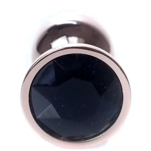 Анальная пробка с кристаллом BOSS of TOYS Boss Series - Jewellery Red Gold PLUG Black S, BS6400111