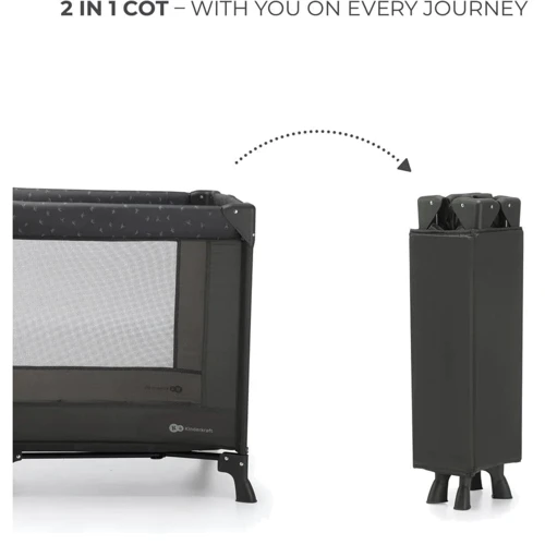 Кровать-манеж Kinderkraft Joy Light Grey (KLJOYLIGRY00000): Колеса 2 колеса