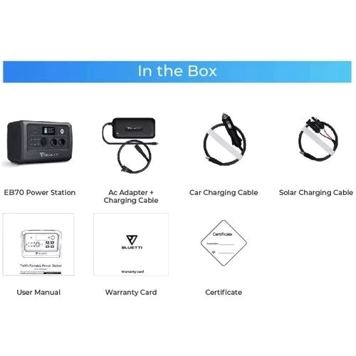 Зарядная станция Bluetti EB70 716Wh 1000W 198889 mAh Grey (EB70) Approved Витринный образец: Производитель Bluetti