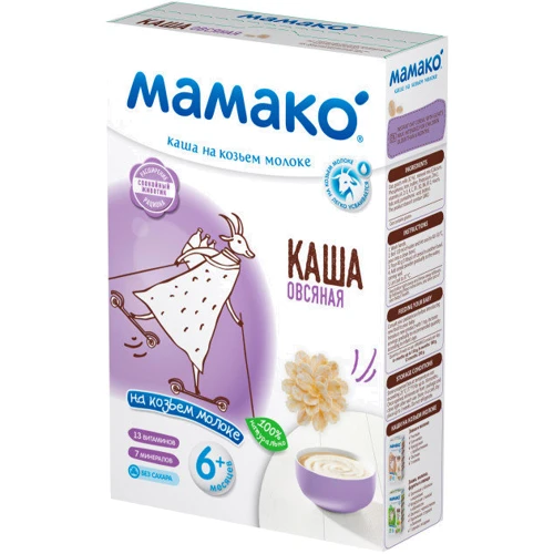 Каша Мамако овсяная на козьем молоке 200 г (4670017090019): Тип Каши молочные